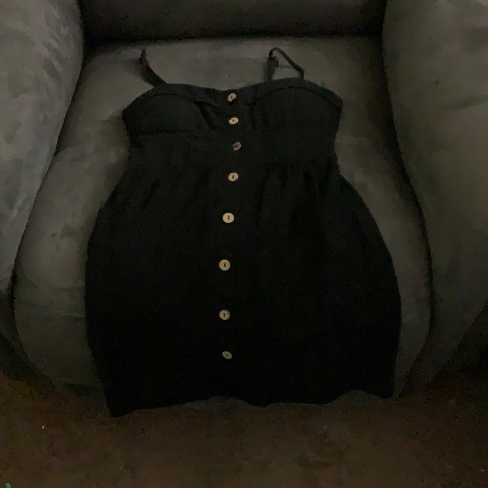 Little black dress with buttons